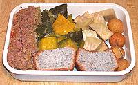 Meat loaf, corn bread, bread fruit. Sense a bread theme here?