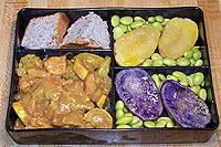 Brown, green, purple
