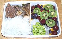 Brown, green, purple