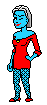 He's just a blue transvestite!
