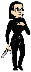 Black jeans, black turtleneck. My kinda outfit.